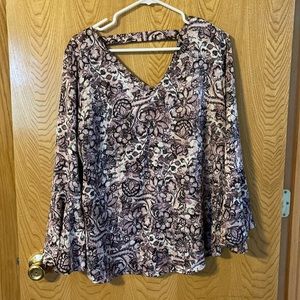 Dress blouse with bat sleeves size L